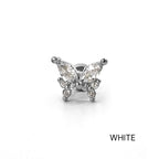 MN 001 ［サージカルステンレス］蝶々キュービックピアス