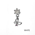 A8 296 ［サージカルステンレス］キュービック蝶々ドロップピアス