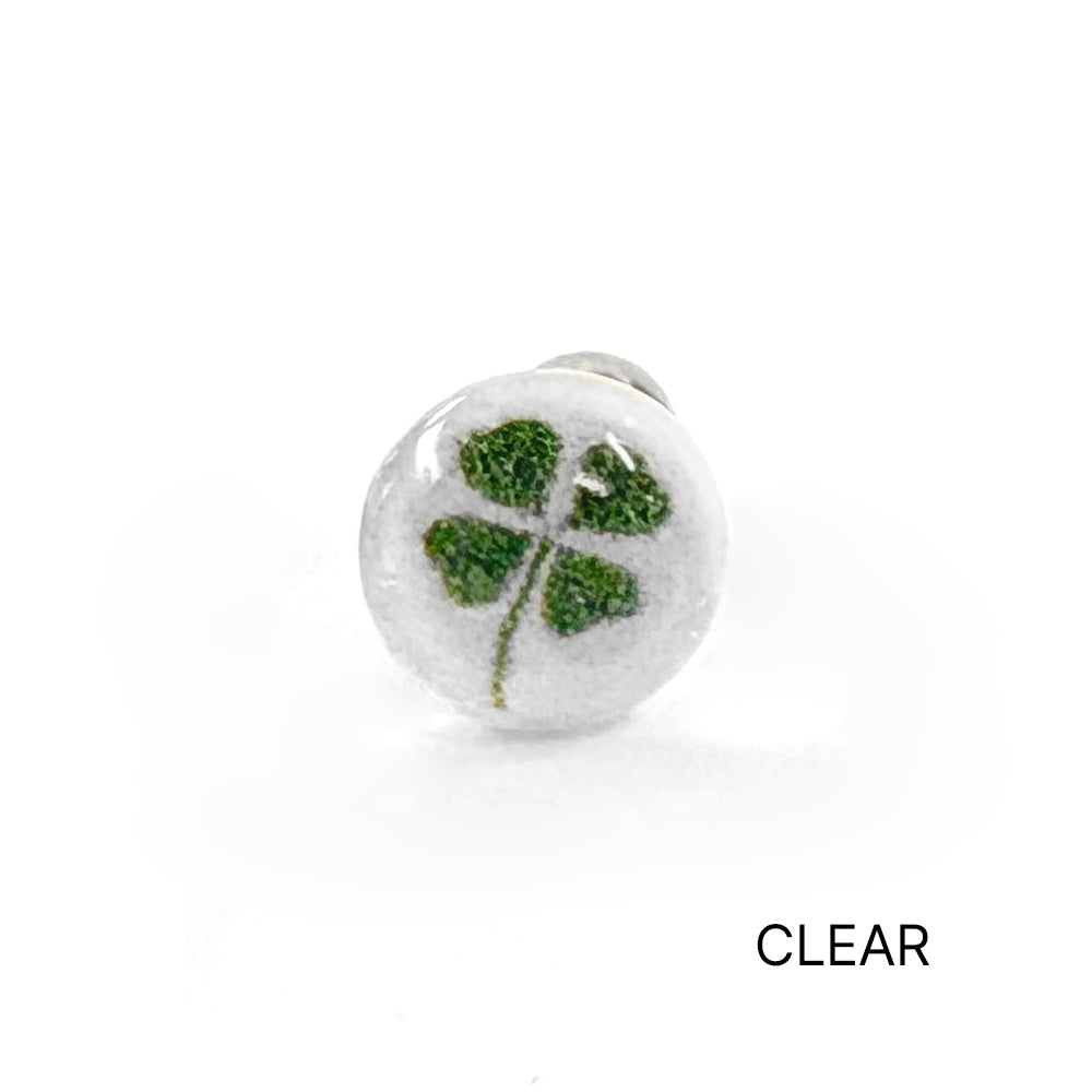 MK 085 ［サージカルステンレス］アクリルボールクローバーピアス