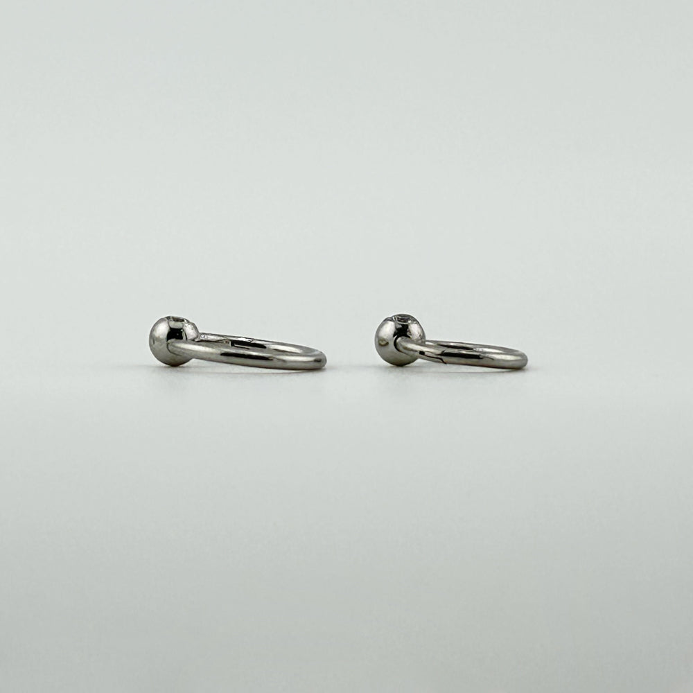 STS 100 [サージカルステンレス]　ボールリングピアス