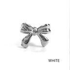 MN 185 ［サージカルステンレス］シンプルリボンピアス