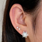 MN 002 ［サージカルステンレス］スノーフラワーピアス