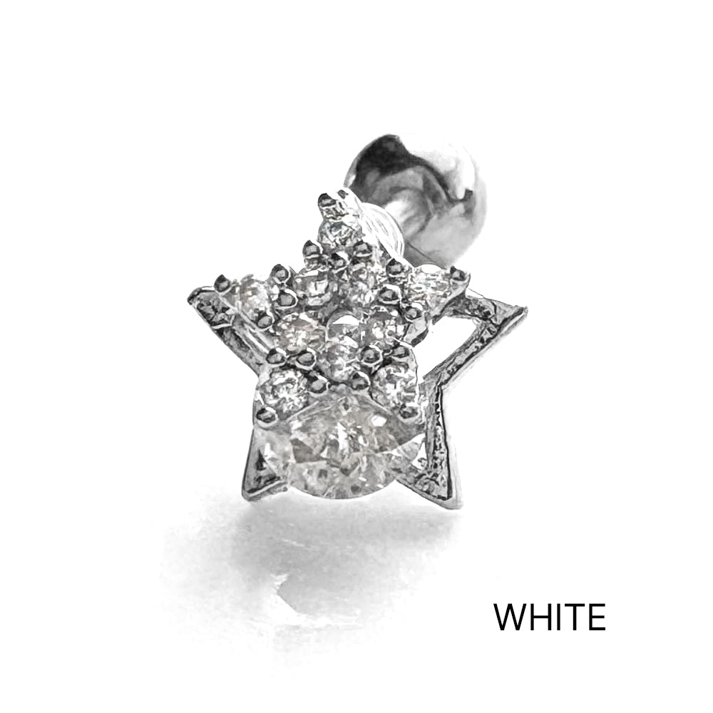 MP 002 ［サージカルステンレス］ストーン星ピアス