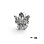 MN 075 [サージカルステンレス] キュービック蝶々ピアス