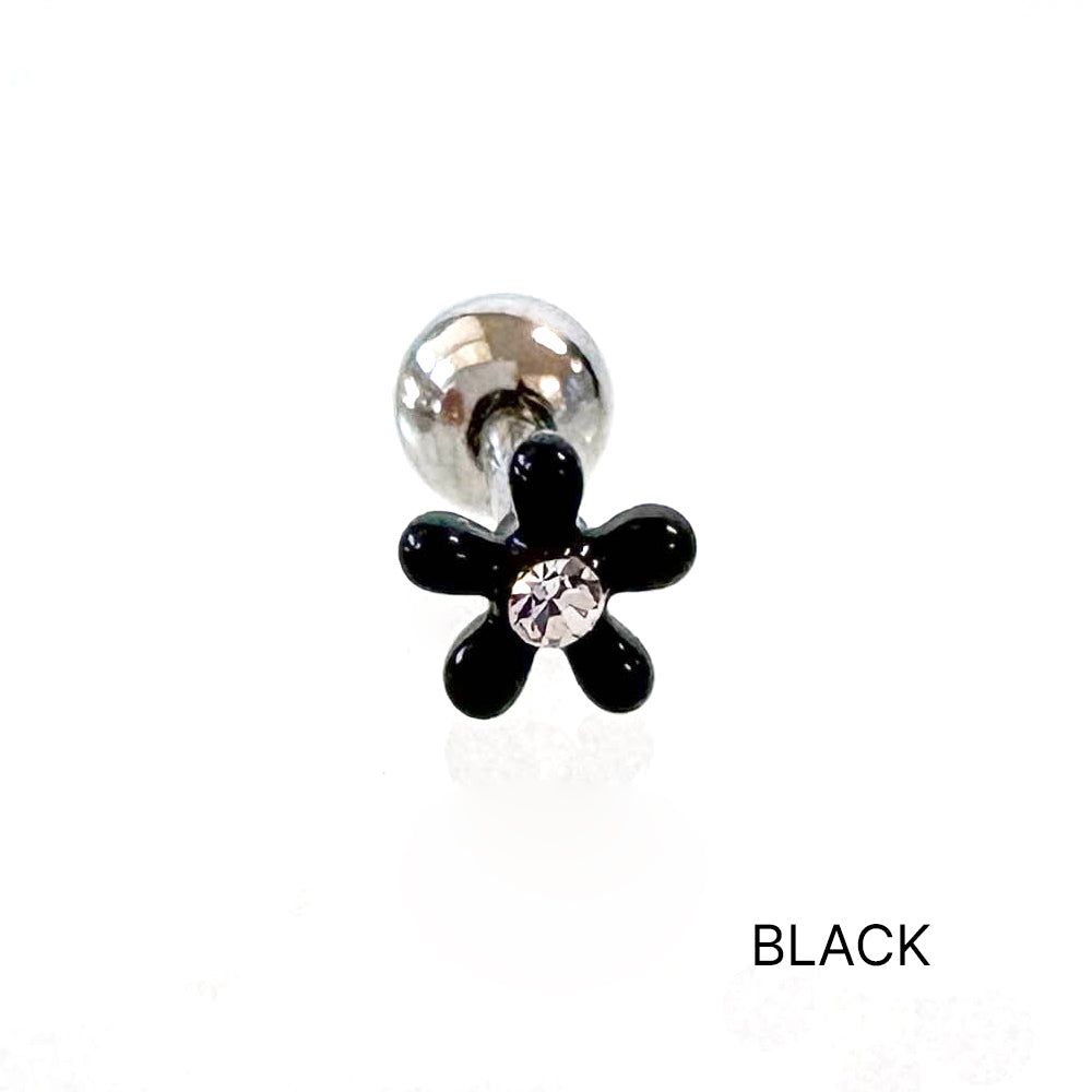 A8 203 ［サージカルステンレス］ポップカラー花ピアス