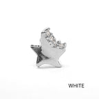 A5 296 ［サージカルステンレス］ストーン星ピアス