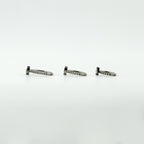 STS 104［サージカルステンレス］楕円ストーンリングピアス