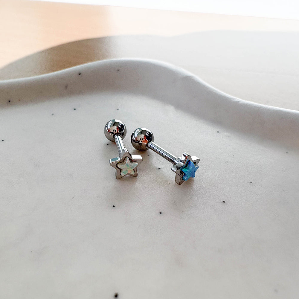 B3 087［サージカルステンレス］ぷっくり星ピアス
