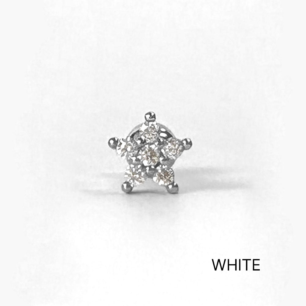 MN 018 ［サージカルステンレス］キュービックフラワーピアス