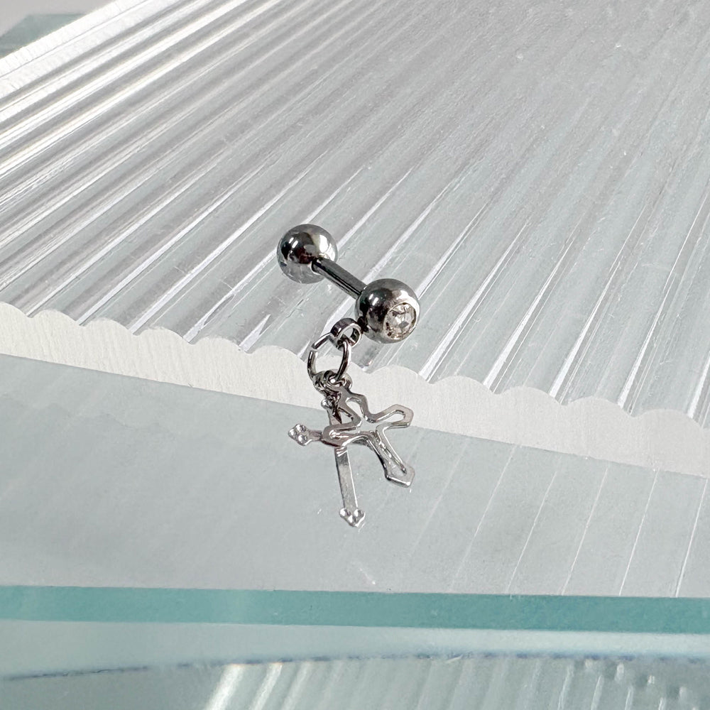 A4 115 ［サージカルステンレス］十字架ピアス