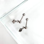 A2 240 ［サージカルステンレス］アンティークロイヤルキュービック十字架ピアス