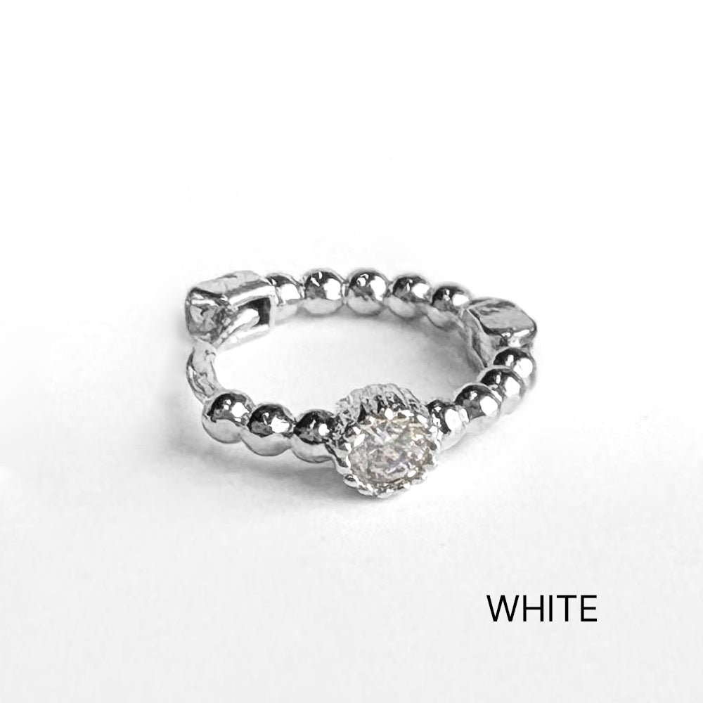 MP 135 ［サージカルステンレス］キュービックワンタッチリングピアス