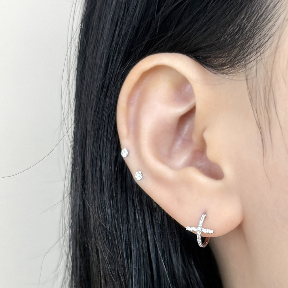 STS 042 ［サージカルステンレス］スティックリングピアス