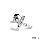 MJ 028 ［サージカルステンレス］キュービック十字架ピアス