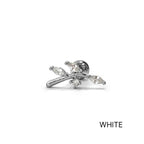 MN 122 ［サージカルステンレス］シンプルキュービックストーンピアス