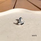 A5 268 ［サージカルステンレス］三色月ストーンピアス