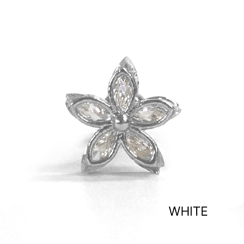 MN 016 ［サージカルステンレス］キュービックフラワーピアス