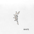 MP 122 ［サージカルステンレス］キュービック羽＆葉っぱピアス