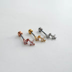 A8 305 ［サージカルステンレス］キュービック花ピアス