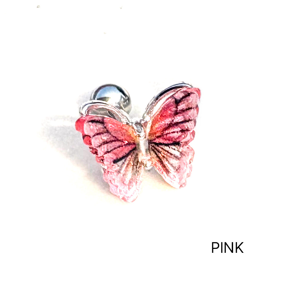 A5 175 ［サージカルステンレス］アクリル蝶々グラデーションピアス