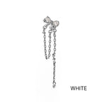 A5 286 ［サージカルステンレス］チェーンリボンピアス