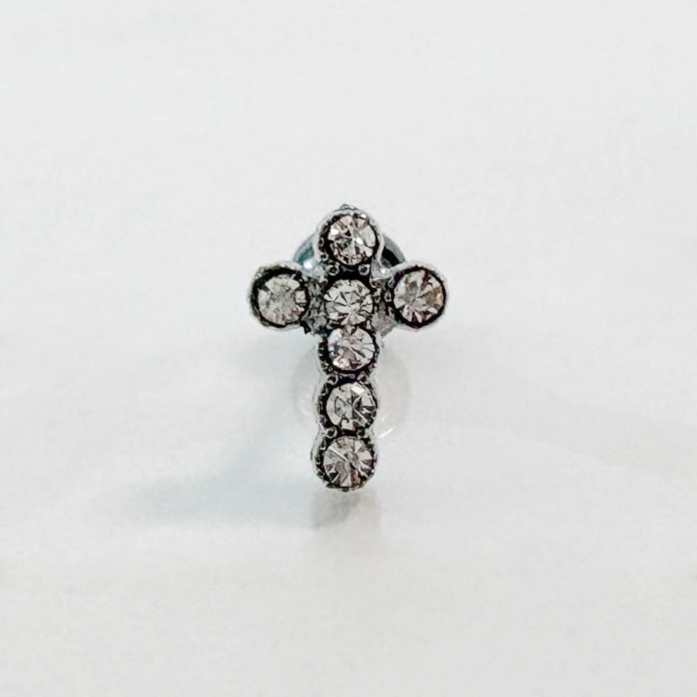 A9 169 ［サージカルステンレス］キュービック十字架ピアス