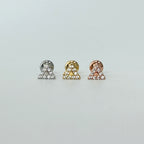 MP 138 ［サージカルステンレス］三角，丸，四角，水滴ストーンピアス