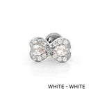 A8 106 ［サージカルステンレス］キュービックリボンピアス