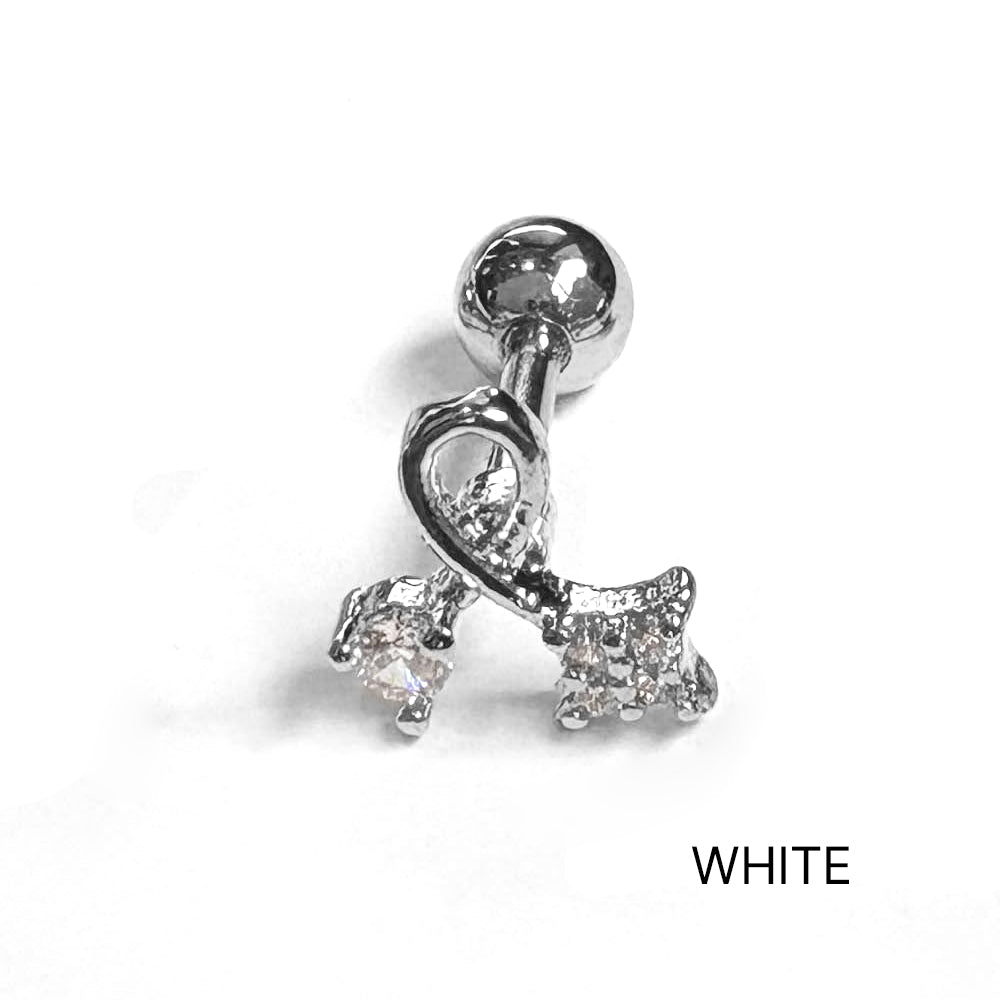 MP 161 ［サージカルステンレス］クリアキュービックピアス