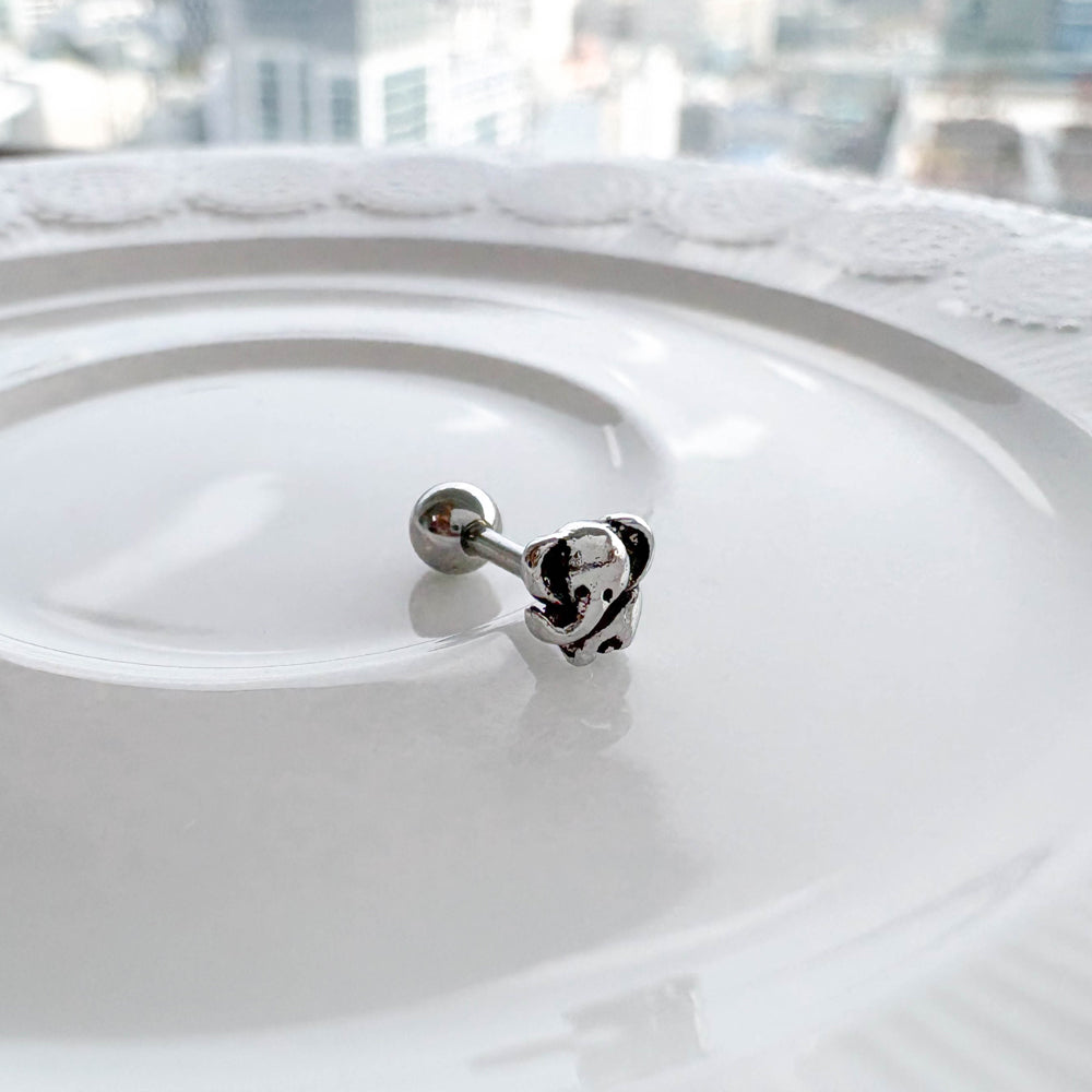 MV 068 ［サージカルステンレス］アンティークミニゾウピアス