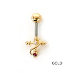 A8 272 [サージカルステンレス ]　三色十字架ピアス