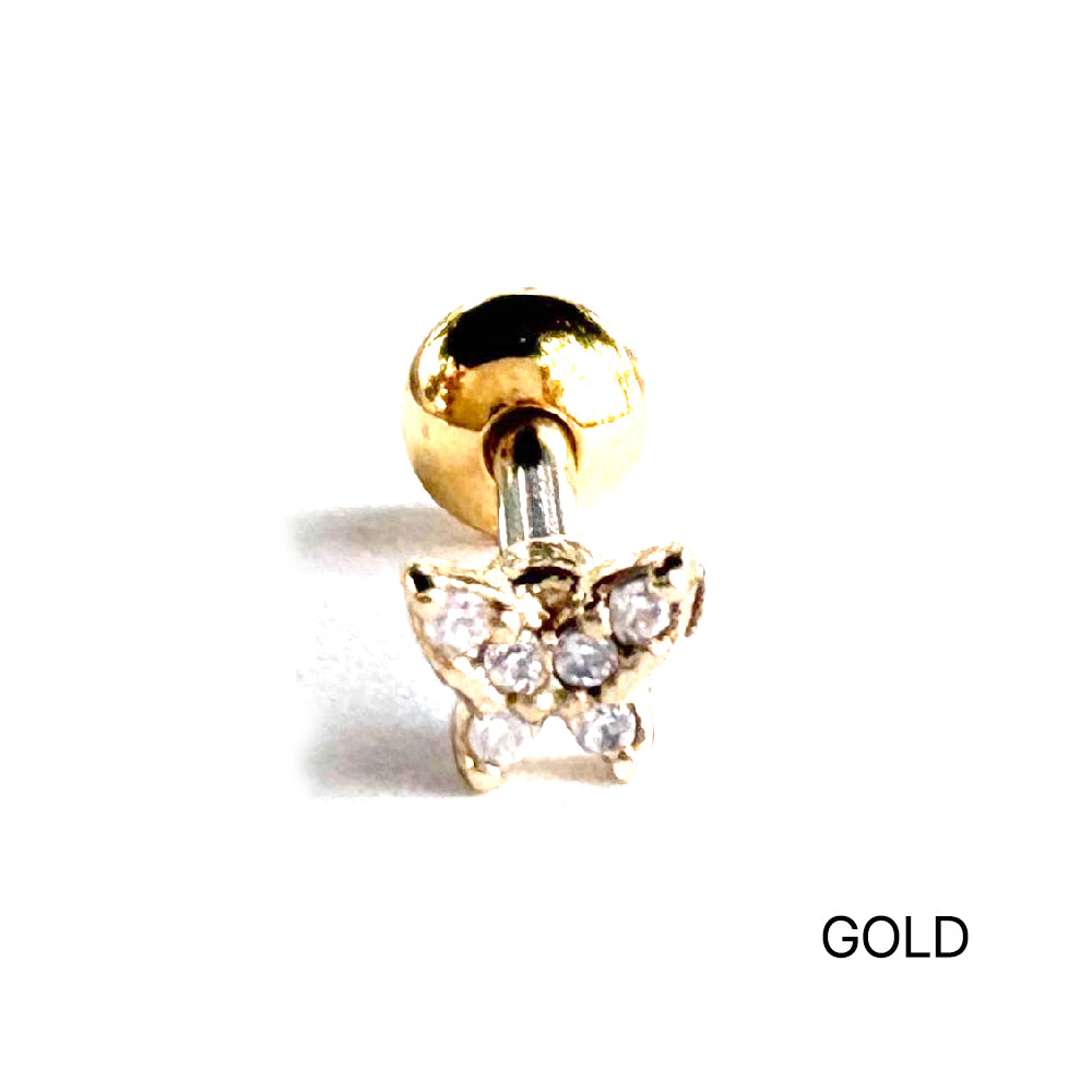 MN 199 ［サージカルステンレス］蝶々ピアス