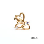A5 245 ［サージカルステンレス］トリプルハートピアス