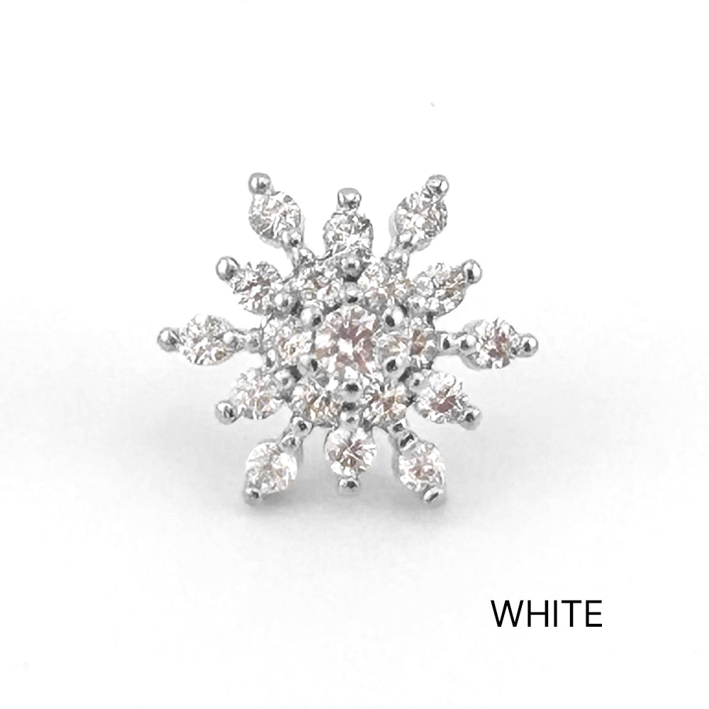 MN 002 ［サージカルステンレス］スノーフラワーピアス