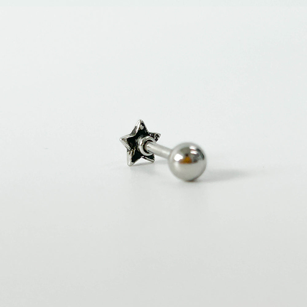 MV 018 [サージカルステンレス ] ミニスマイル星ピアス