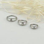 STS 056 ［サージカルステンレス］キュービック二重リング