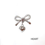 B3 039 ［サージカルステンレス］リボンパールドロップピアス