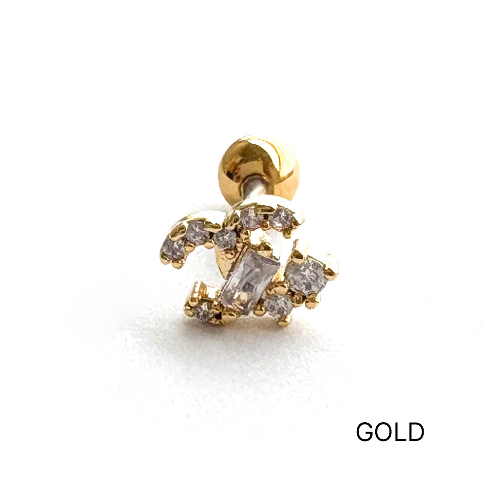 MN166 ［サージカルステンレス］ストーンピアス