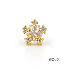 MN 066 ［サージカルステンレス］キュービック花＆星ピアス