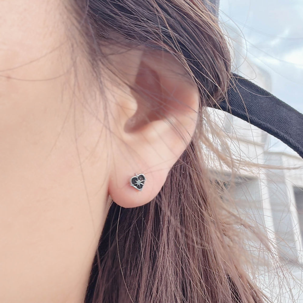 B3 089 ［サージカルステンレス］ハート星ピアス