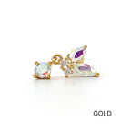 A8 245 ［サージカルステンレス］ドロップ蝶々ピアス