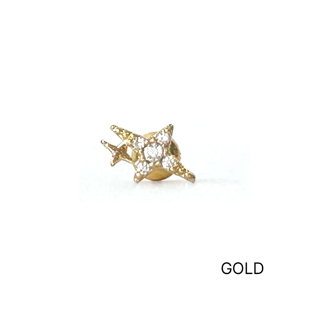 MN 177 ［サージカルステンレス］星×天の川ピアス