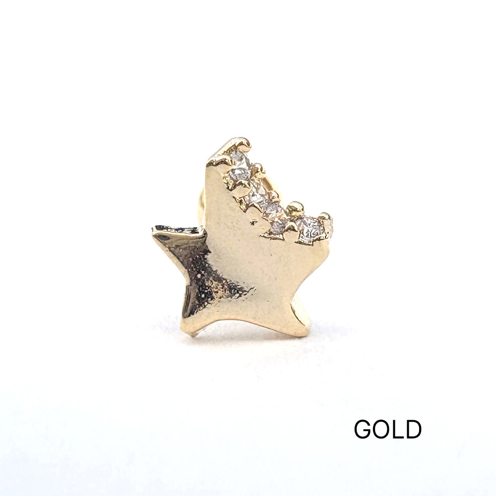 A5 296 ［サージカルステンレス］ストーン星ピアス