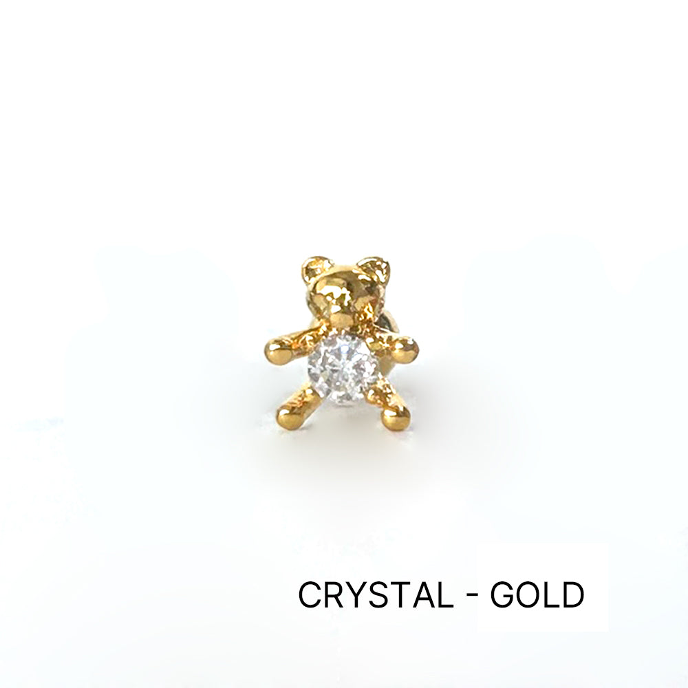 MS 062 　［サージカルキュービック］ストーンベアピアス