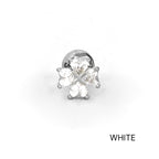 A8 261 ［サージカルステンレス］キュービック四葉のクローバーピアス