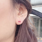 B3 095 ［サージカルステンレス］アニメチックリボンピアス