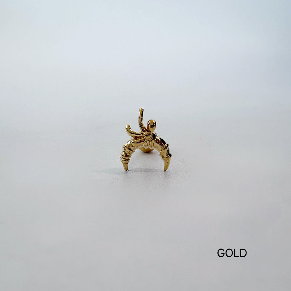 A10 072 ［サージカルステンレス］リボンムーン月ピアス