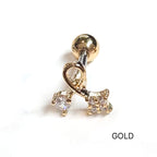 MP 161 ［サージカルステンレス］クリアキュービックピアス