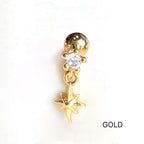 MP 154 ［サージカルステンレス］キュービック星ピアス