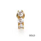 MN 169 ［サージカルステンレス］シンプルキュービックストーンピアス